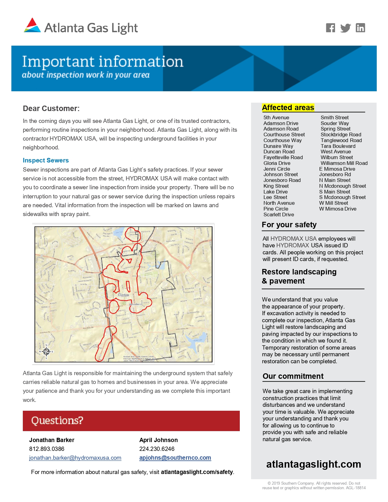 Sewer Inspection Work in Your Neighborhood